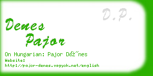 denes pajor business card